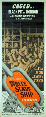 Pier Angeli Sexploitation Original 1962 White Slave Ship One Sheet Movie Poster Sexy Bad Girl